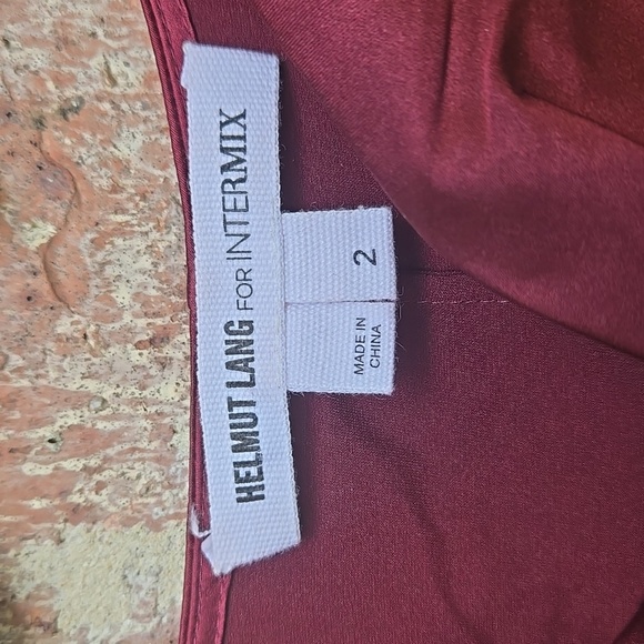 Helmut Lang For Intermix Burgundy Sleeveless Dress Size 2 - Picture 3 of 5